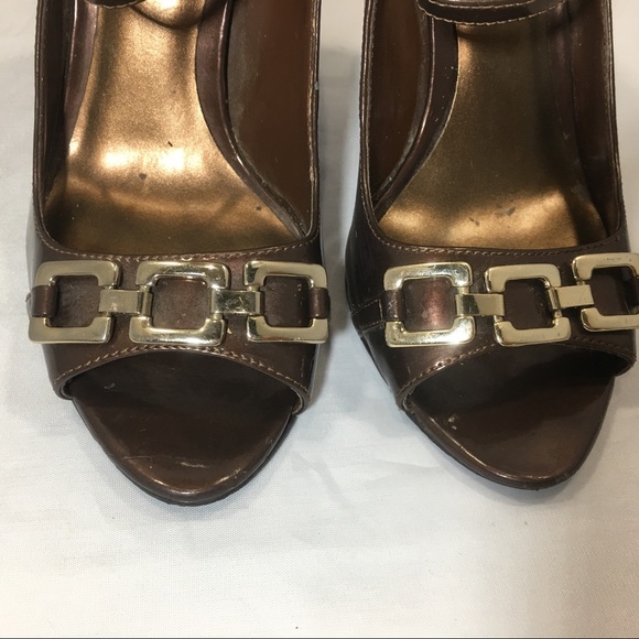 3/$30 Carlos Santana Brown Peep Toe stiletto - Picture 5 of 6